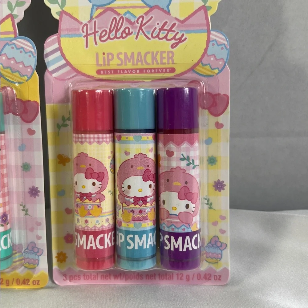 (2) Pack Hello Kitty Lip Smacker Trio Set Easter Edition Best‎ Flavor Forever
